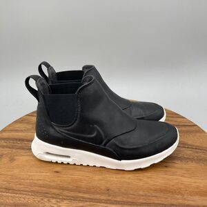 Nike Air Max Thea Shoes Womens Size 7 Black Leather Comfort Walking Sneakers Gym